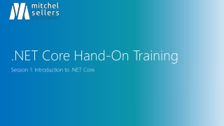 .NET Core Hand-On Training