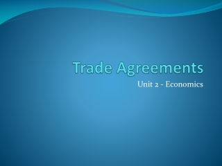 Trade Agreements