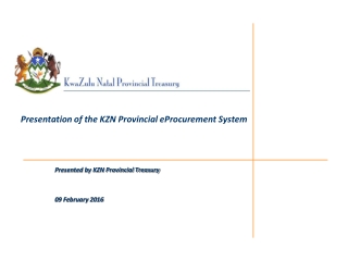 Presentation of the KZN Provincial eProcurement System