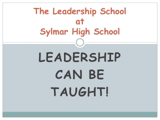 The Leadership School at Sylmar High School