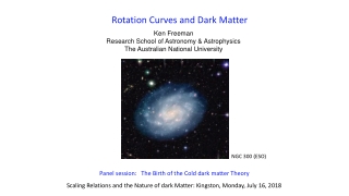 Ken Freeman Research School of Astronomy &amp; Astrophysics The Australian National University