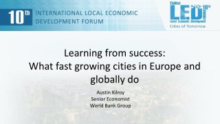 Learning from success: What fast growing cities in Europe and globally do