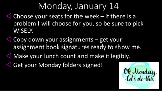 Monday, January 14