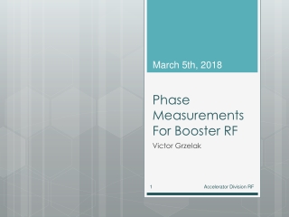 Phase Measurements For Booster RF