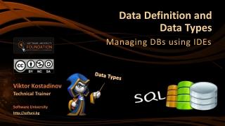 Data Definition and Data Types