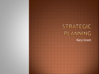 Strategic planning