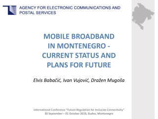 Content : Overview of mobile networks in Montenegro Available RF spectrum for LTE/LTE-A/LTE-A Pro