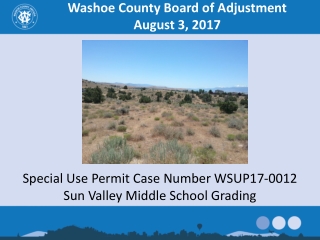 Special Use Permit Case Number WSUP17-0012 Sun Valley Middle School Grading