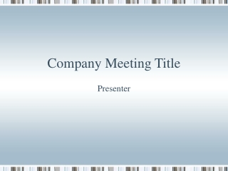 Company Meeting Title