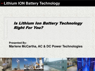 Lithium ION Battery Technology