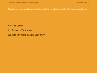 Calculating Economic Losses in Personal Injury and Wrongful Death Cases in Alabama