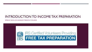 Introduction to income tax preparation