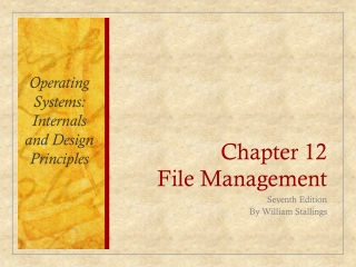 Chapter 12 File Management