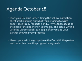 Agenda October 18