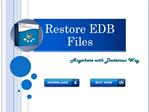 Restore EDB Files