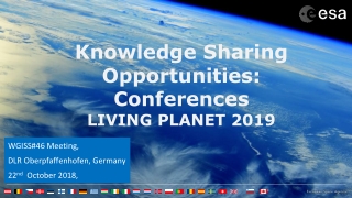 Knowledge Sharing Opportunities: Conferences LIVING PLANET 2019