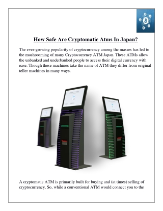 How Safe Are Cryptomatic Atms In Japan?