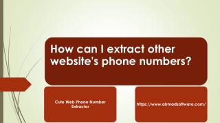 How can I extract other website's phone numbers?