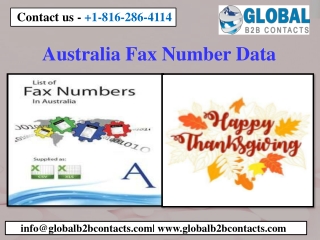 Australia Fax Number Data