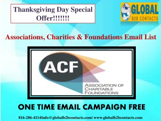Associations, Charities & Foundations Email List