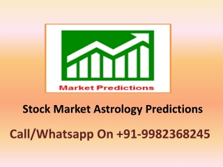 Stock Market Astrology Predictions