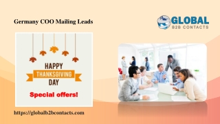 Germany COO Mailing Leads