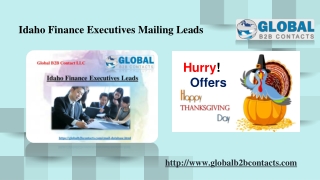 Idaho Finance Executives Mailing Leads