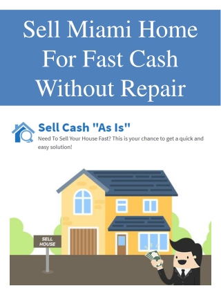 Sell Miami Home For Fast Cash Without Repair