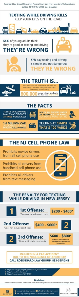 New Jersey Texting While Driving Laws and Penalties