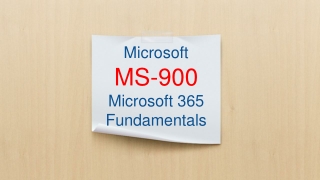 Microsoft MS-900 Exam Dumps - Free MS-900 Questions