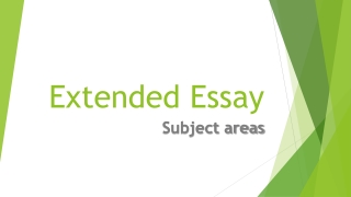 Extended Essay