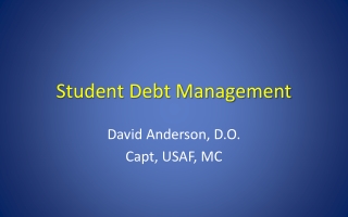 Student Debt Management