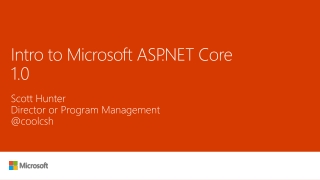 Intro to Microsoft ASP.NET Core 1.0