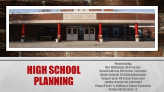 High school Planning