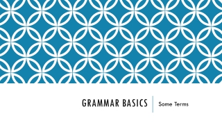 Grammar Basics