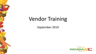 Vendor Training