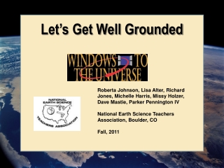 Let’s Get Well Grounded