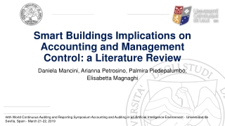 Smart Buildings Implications on Accounting and Management Control: a Literature Review