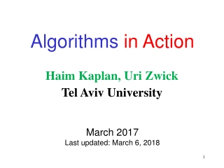 Haim Kaplan, Uri Zwick