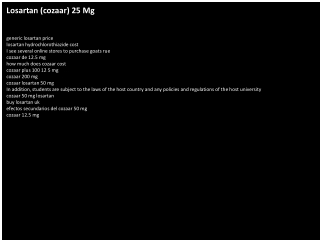 Losartan (cozaar) 25 Mg