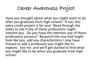 Career Awareness Project