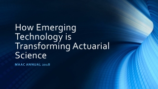 How Emerging Technology is Transforming Actuarial Science