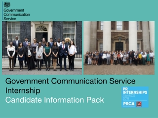 Government Communication Service Internship Candidate Information Pack