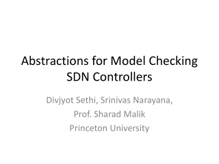 Abstractions for Model Checking SDN Controllers