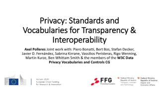 Privacy: Standards and Vocabularies for Transparency &amp; Interoperability