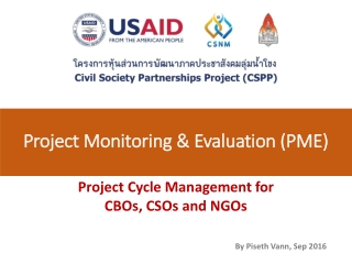 Project Monitoring &amp; Evaluation (PME)