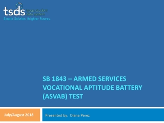 SB 1843 – Armed services vocational aptitude battery (Asvab) test