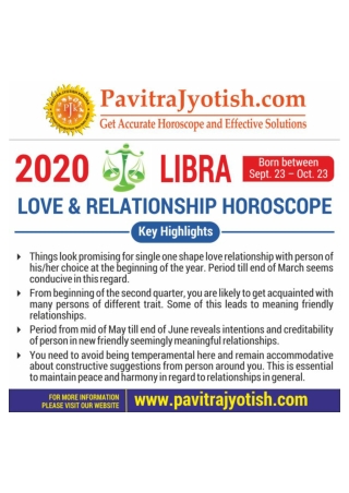 2020 Libra Love and Relationships Horoscope