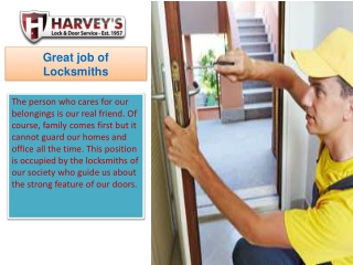 Locksmiths | Harvey Locks