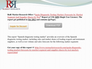 Spain Diagnostic Testing Market: Forecasts by Market Segment